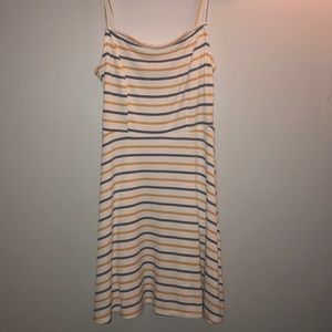 Yellow blue & white striped sun dress !! BRAND NEW